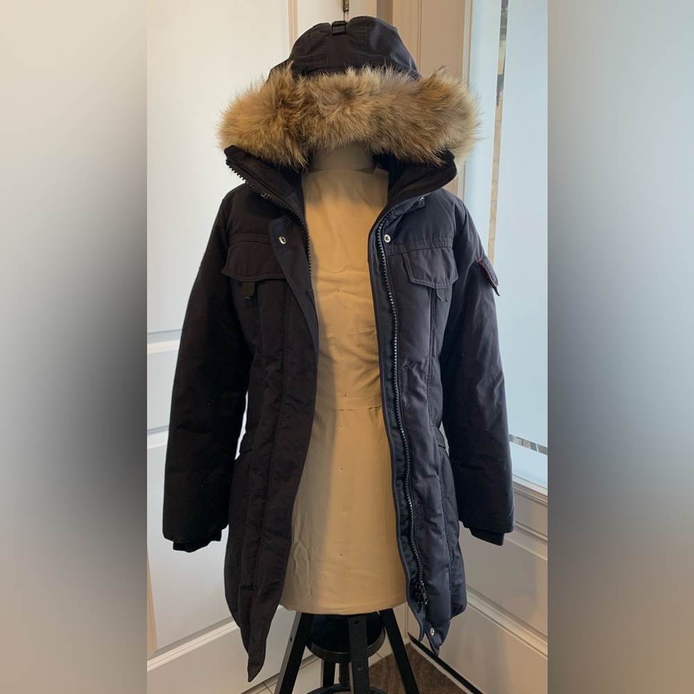 Outdoor Survival Canada Down Parka Entrax 800 Down Parka -40°C Women’s Navy Blue